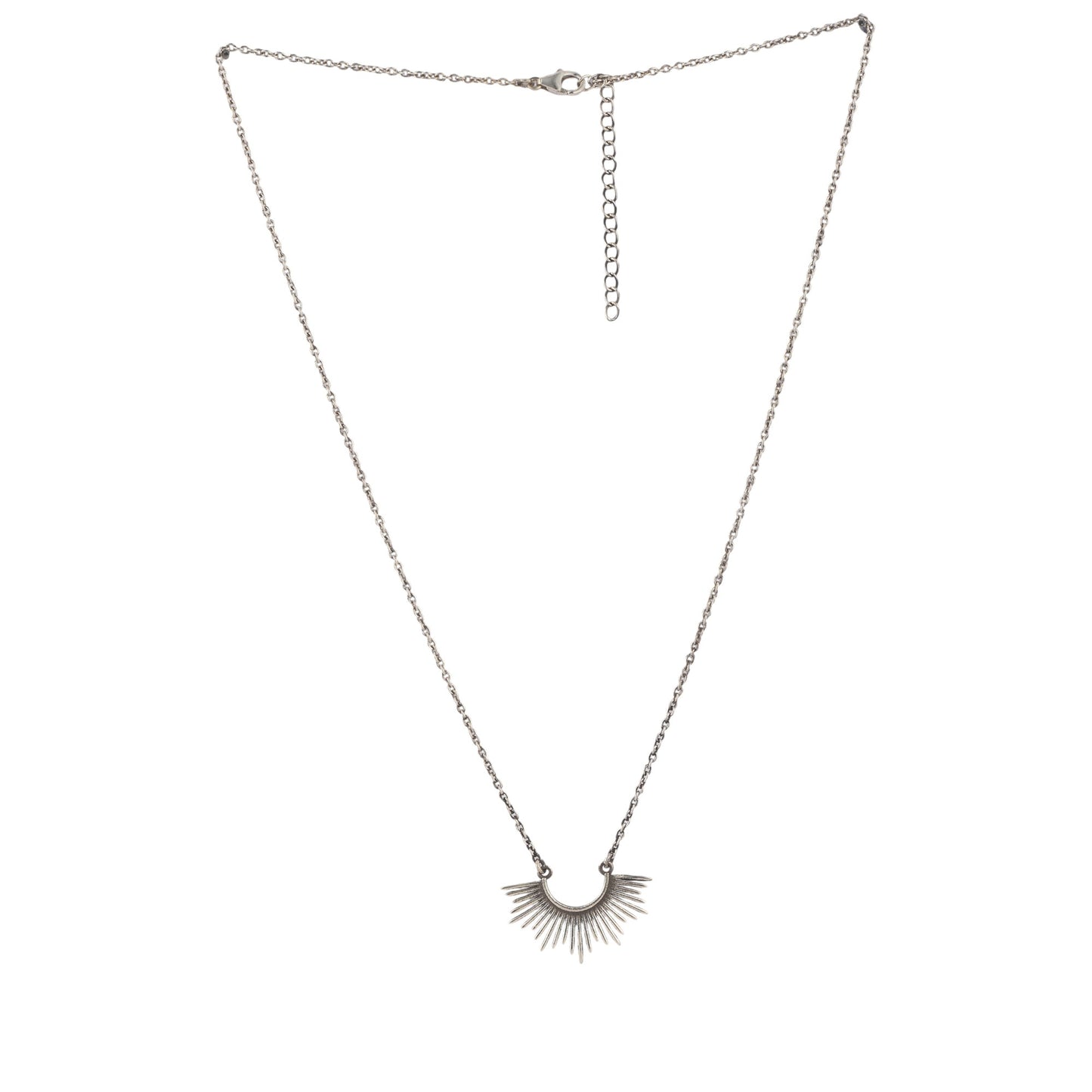 Silver Sun Rays Necklace