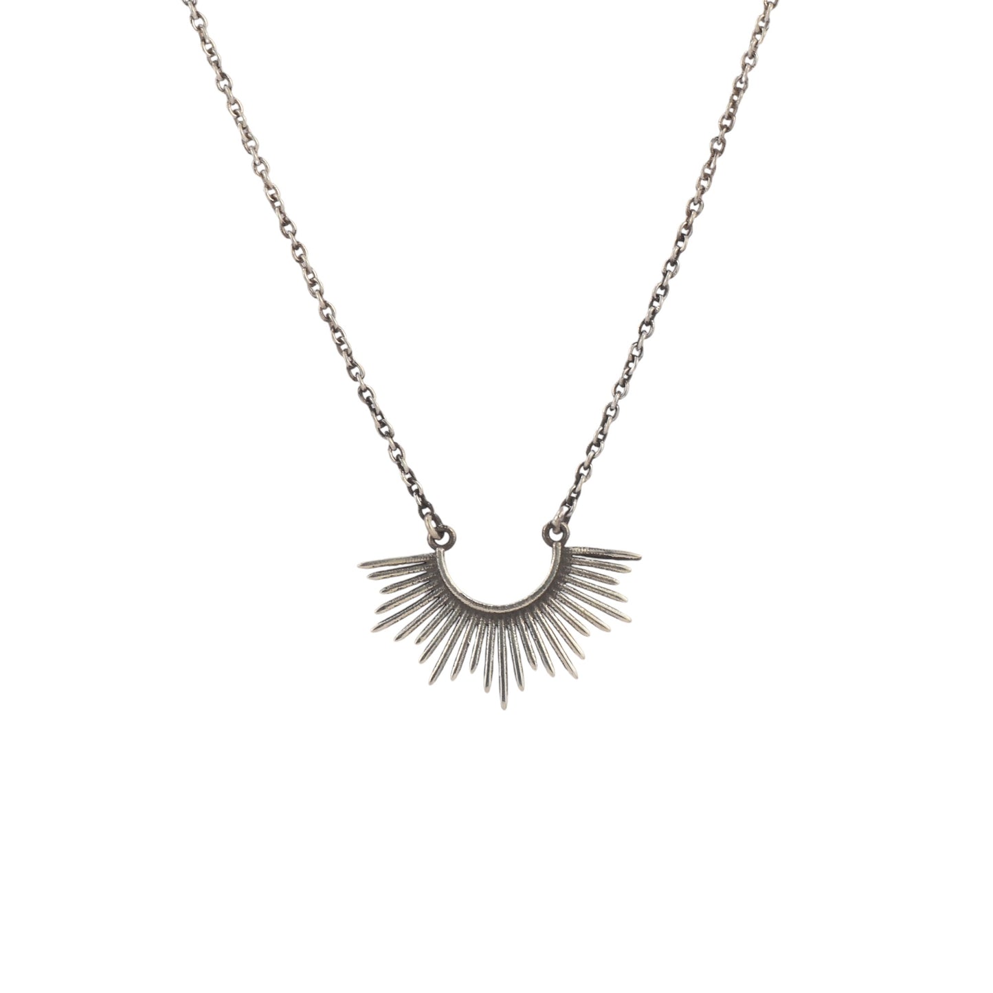 Silver Sun Rays Necklace