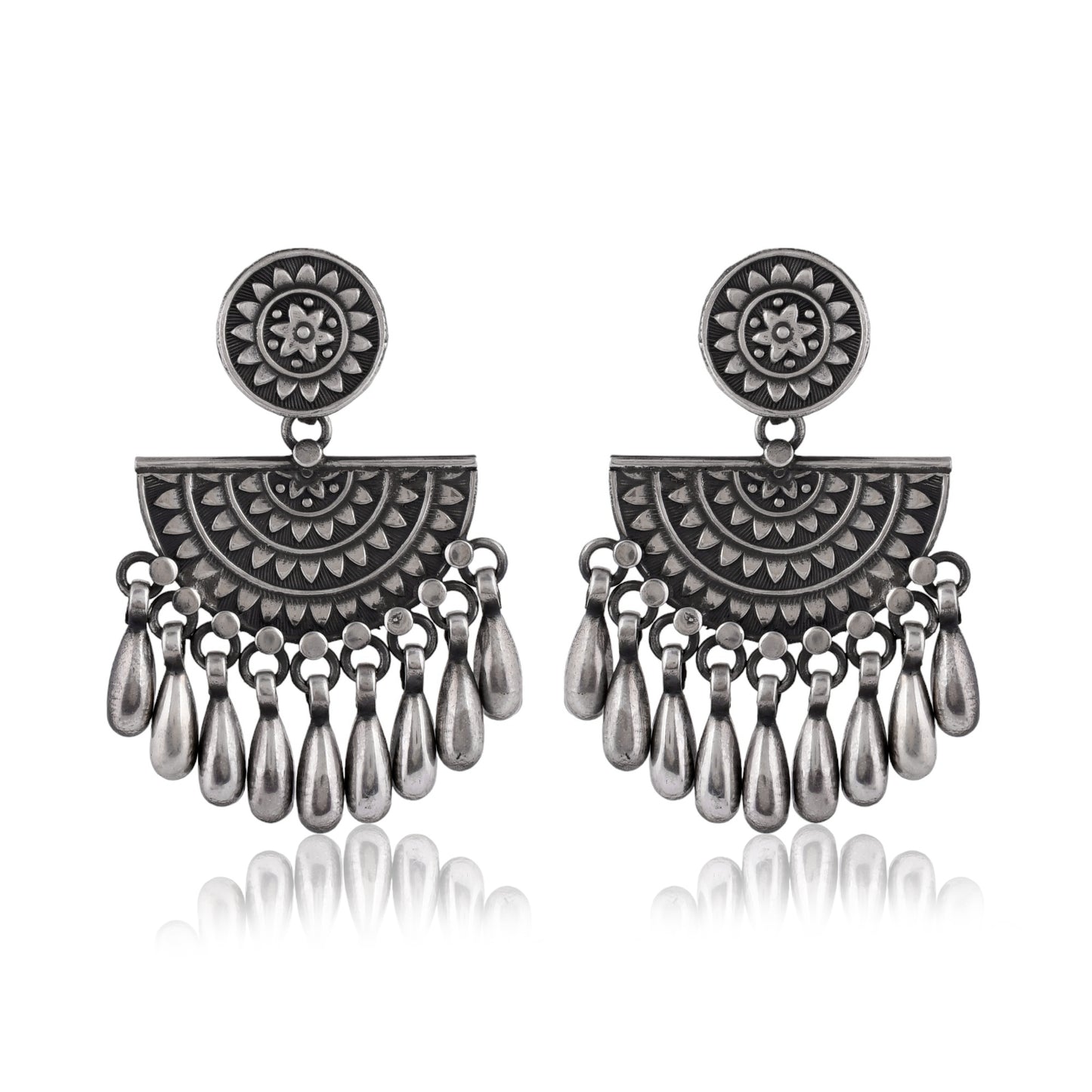 Half Sphere Droplet Jhumka Earrings