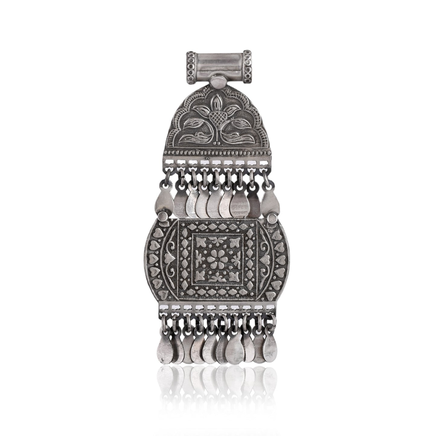 Silver Mandala Shringar Pendant