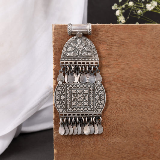 Silver Mandala Shringar Pendant