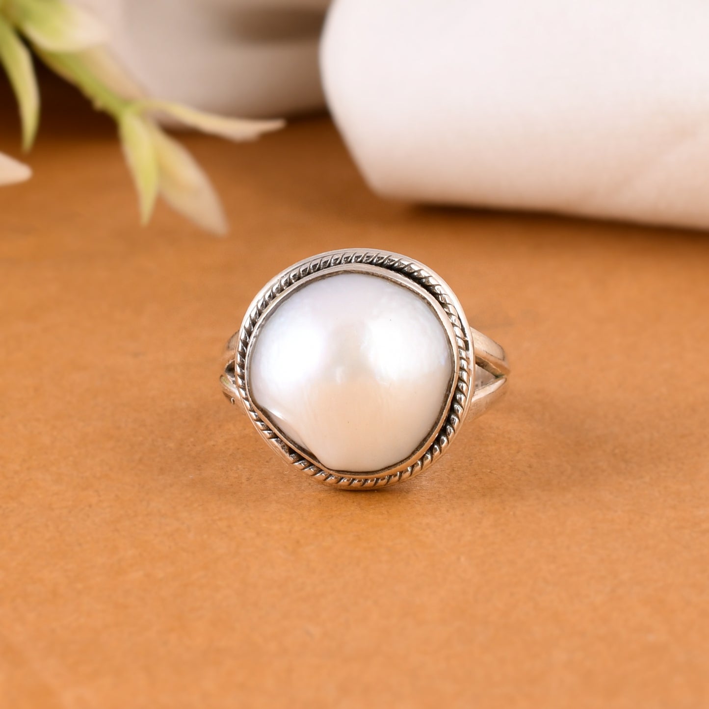 Silver Freshwater Pearl Ring