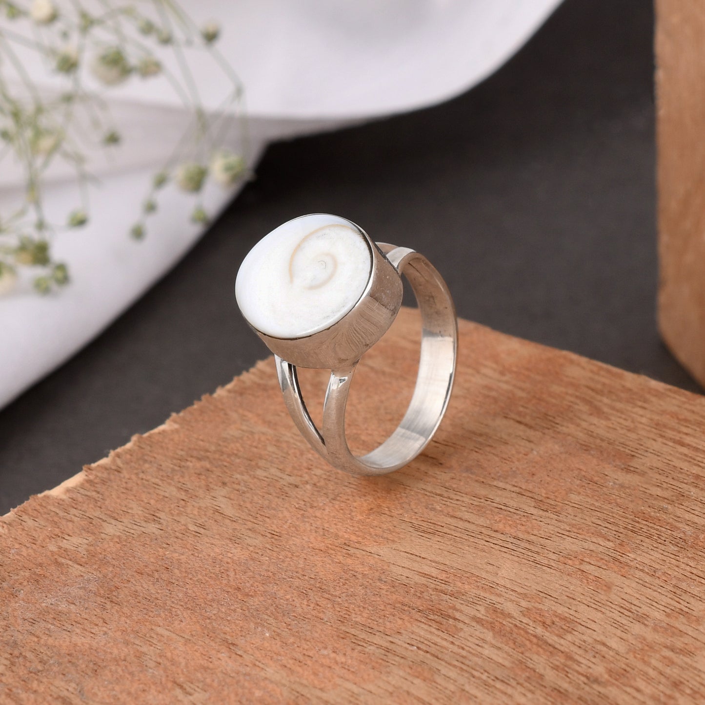 Silver Sea Shell Ring