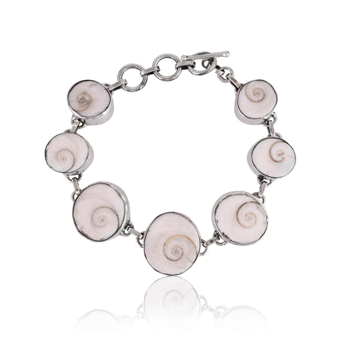Silver Sea Shell Drop Bracelet