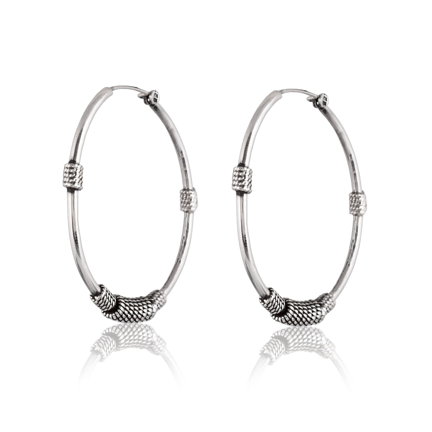 Silver Antique Loop Earrings