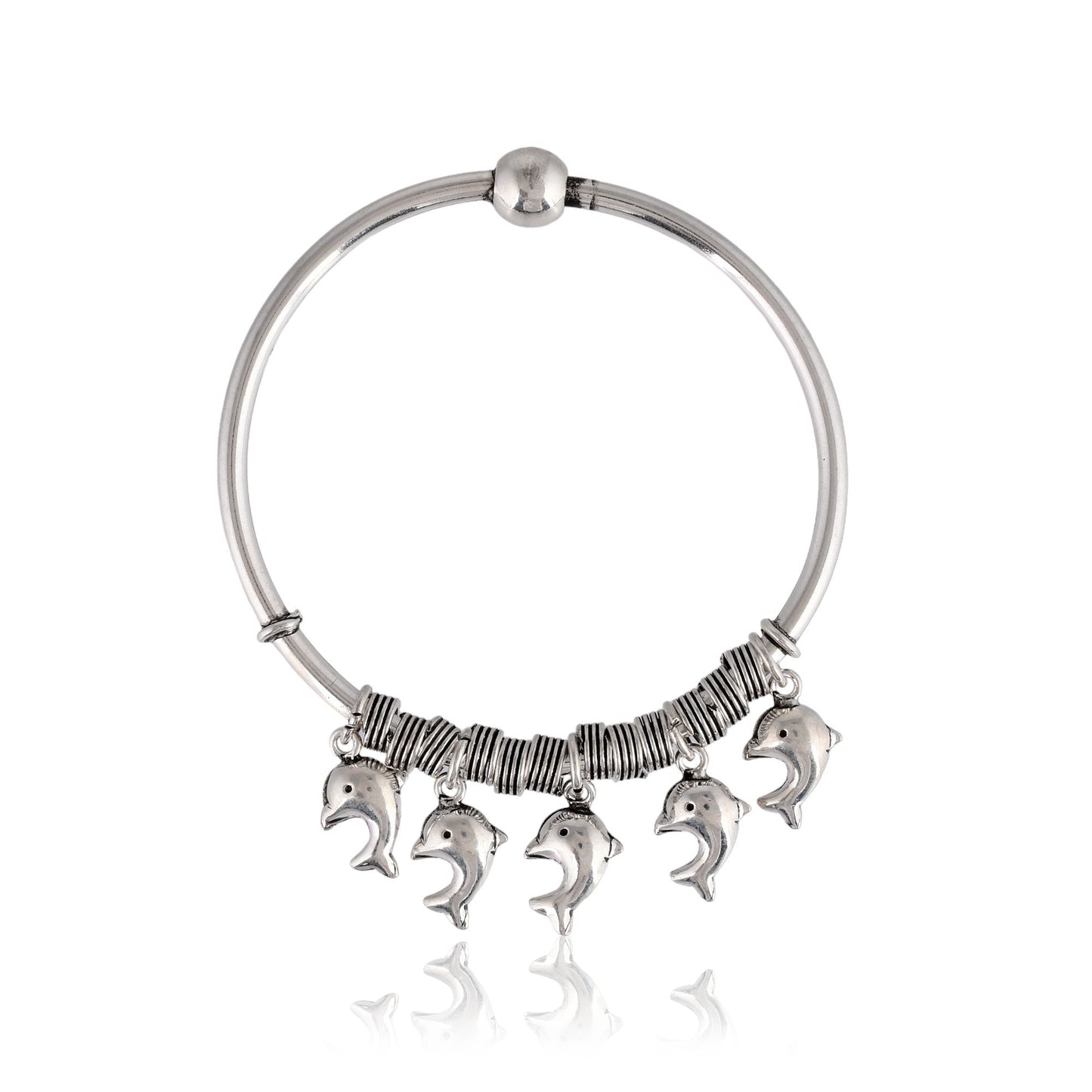 Silver Dolphin Charm Bracelet/Bangle