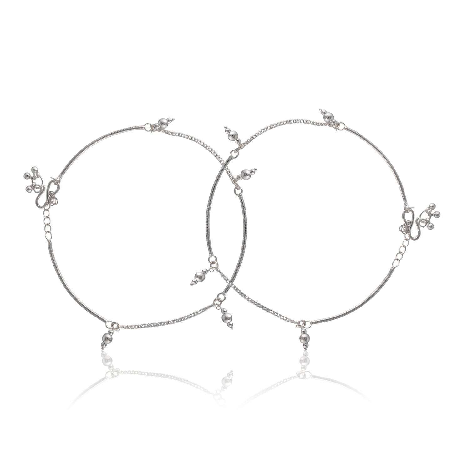 Silver Bells Droplet Anklet