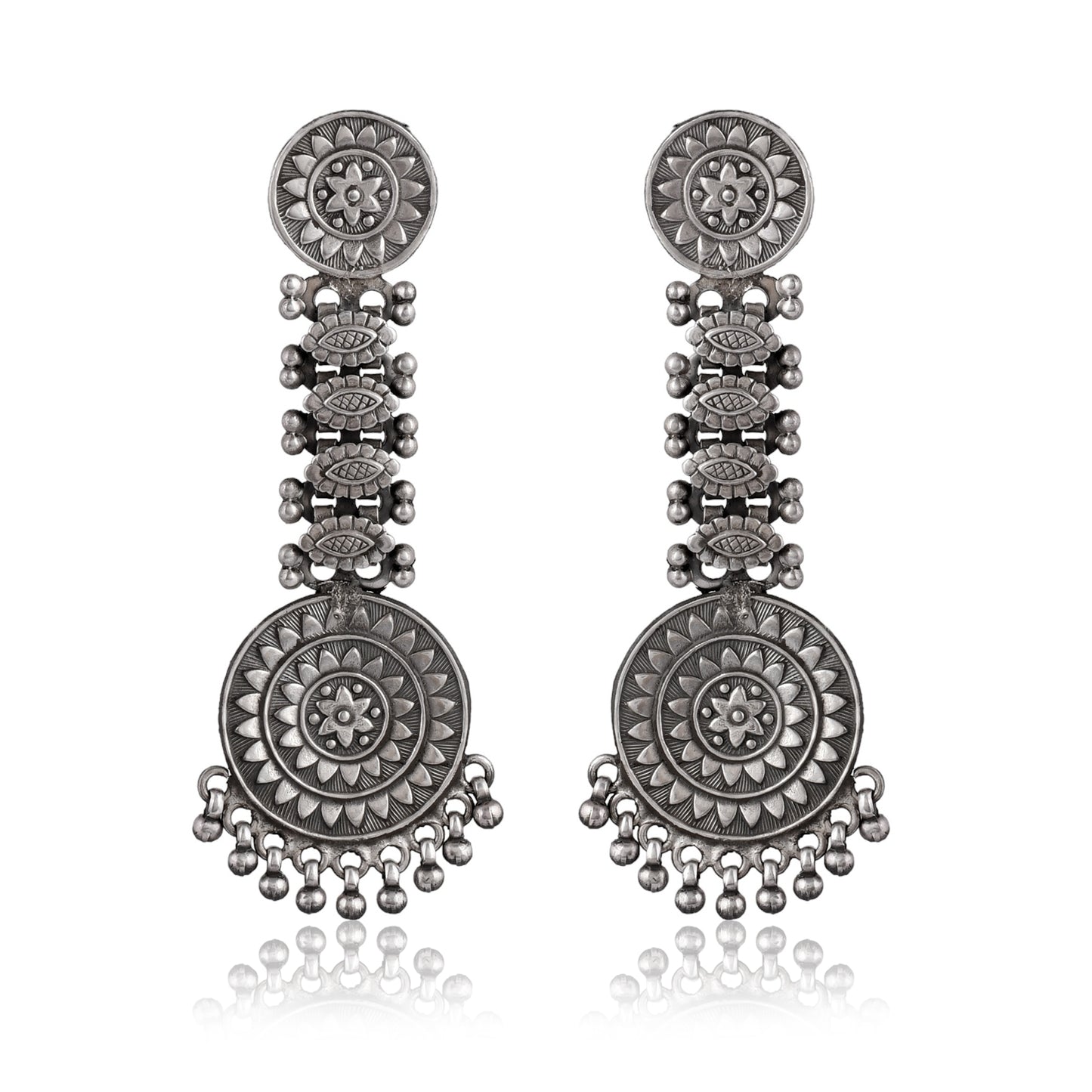 Mandala Phool Jhumka Earring