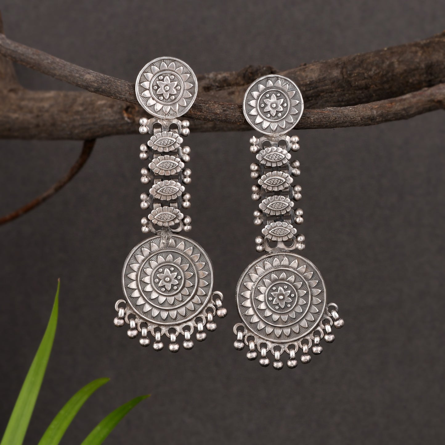 Mandala Phool Jhumka Earring