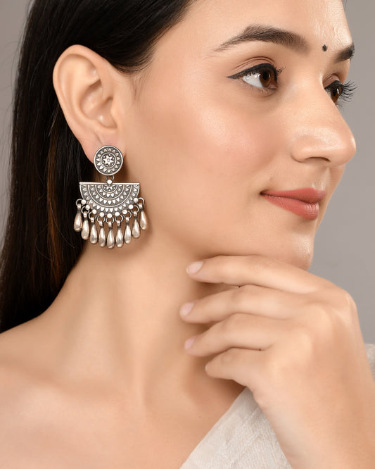 Half Sphere Droplet Jhumka Earrings