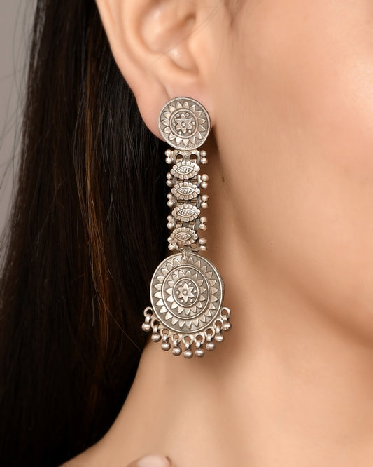 Mandala Phool Jhumka Earring