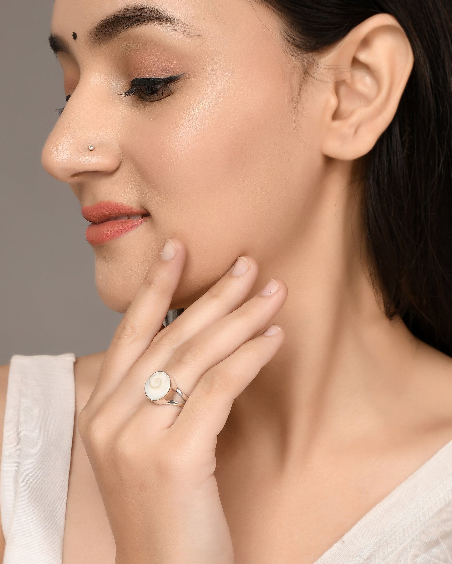 Silver Sea Shell Ring