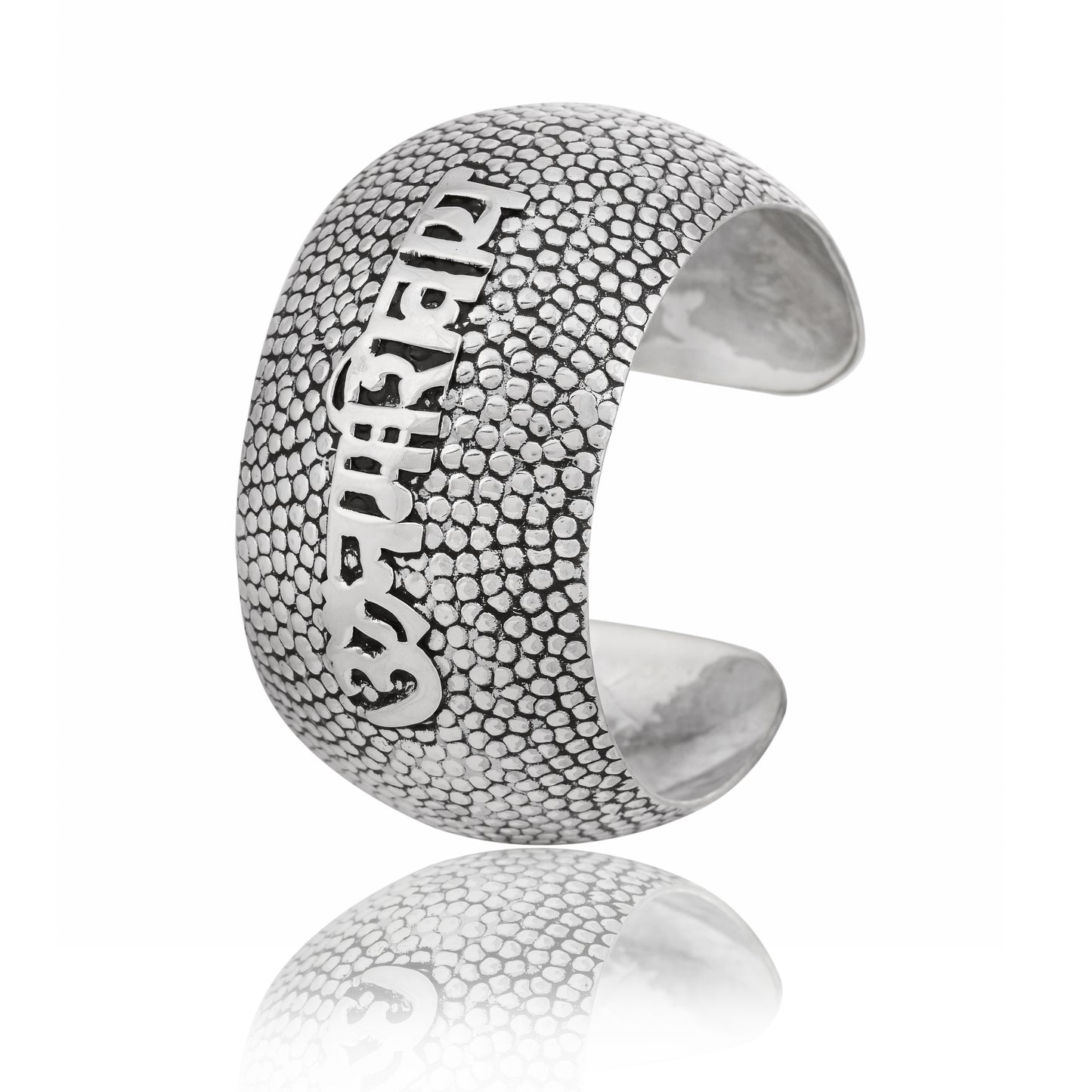 Om Namah Shivaay Divine Silver Kada Bangle
