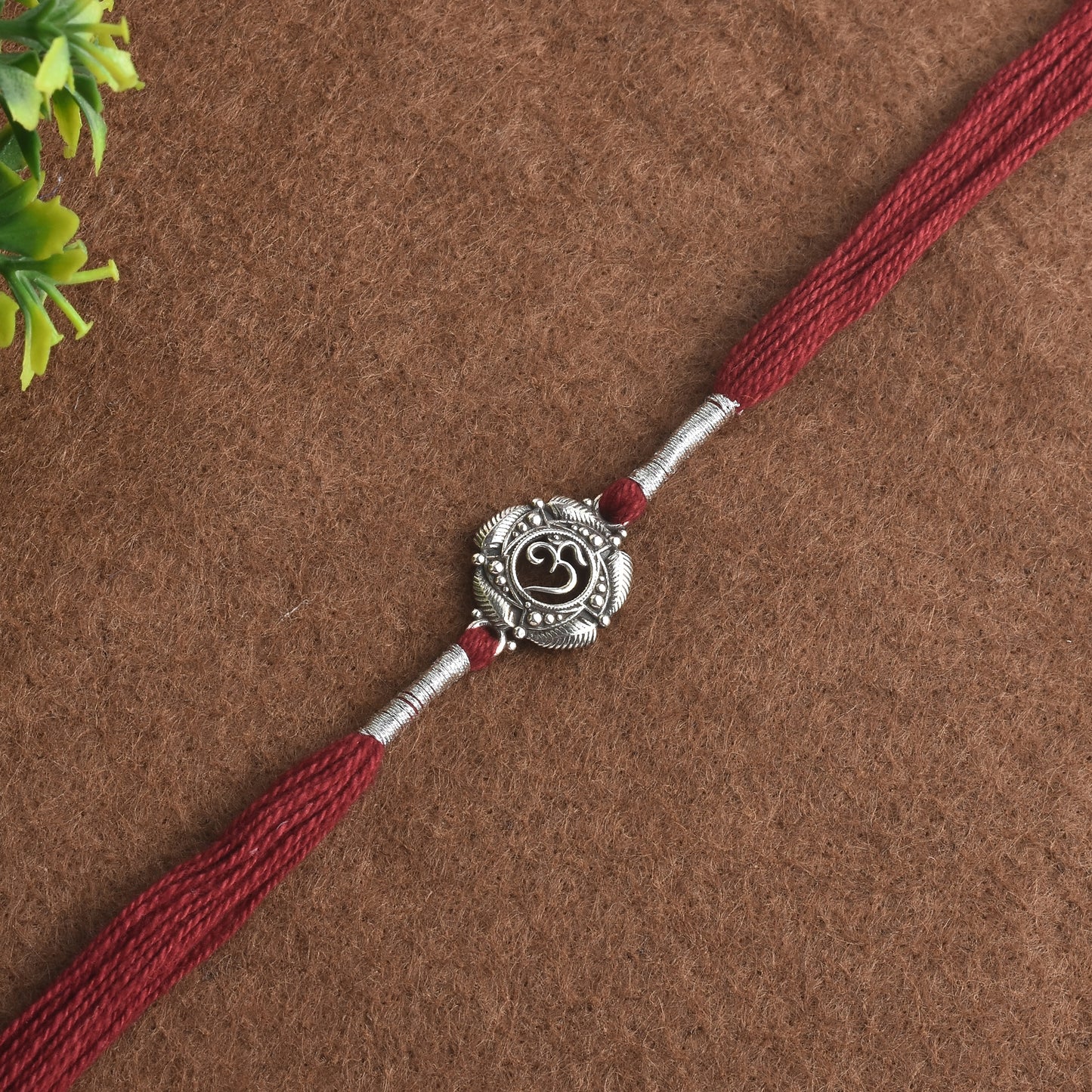 Silver Om Grace Rakhi