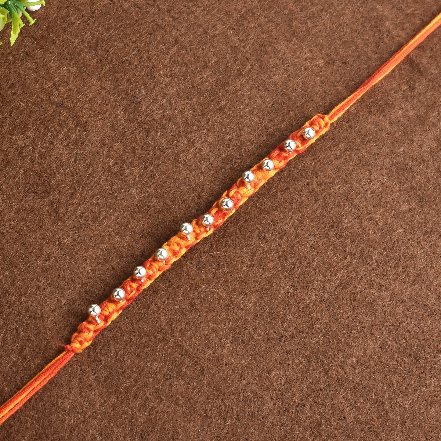 Silver Ball Beads Rakhi