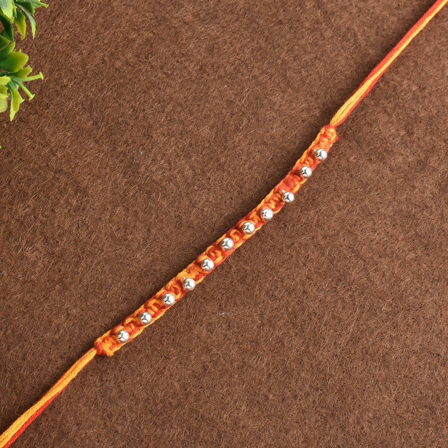 Silver Ball Beads Rakhi