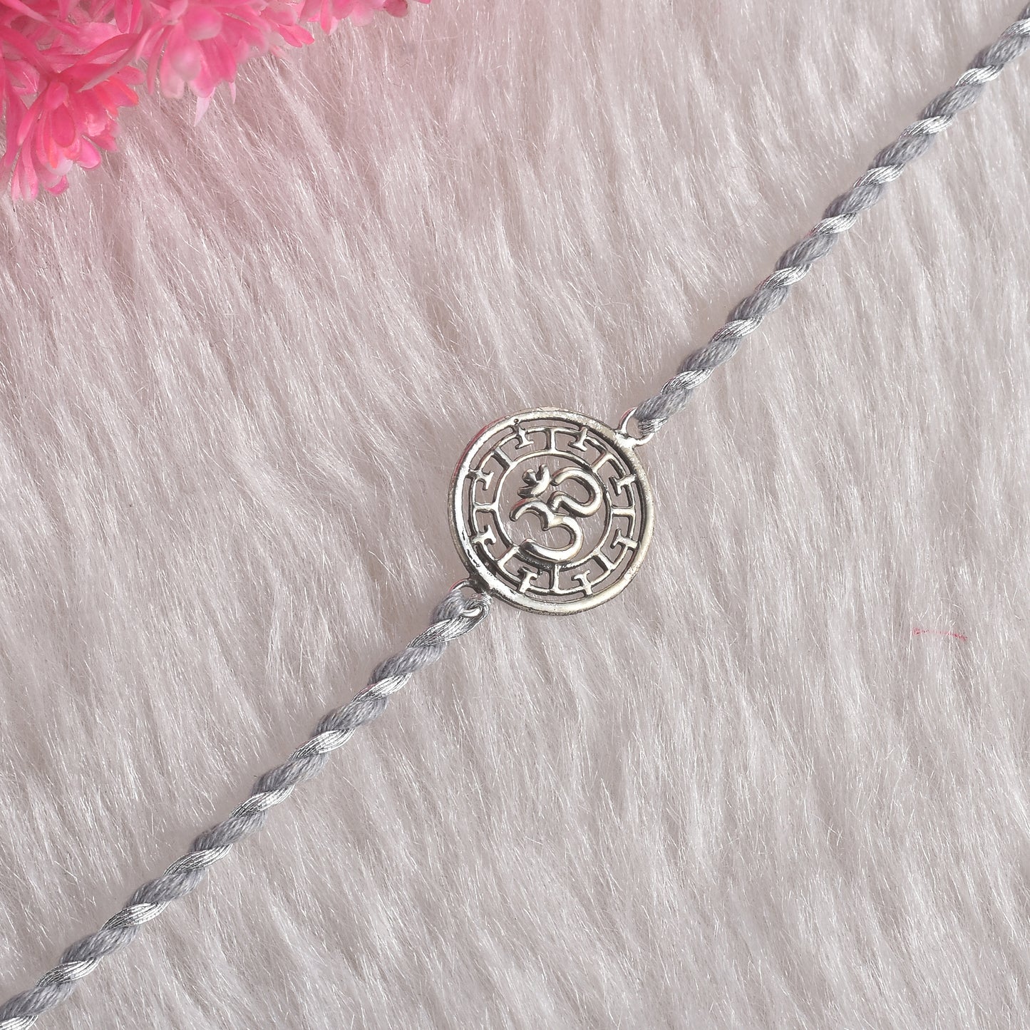 Silver Om Aura Rakhi