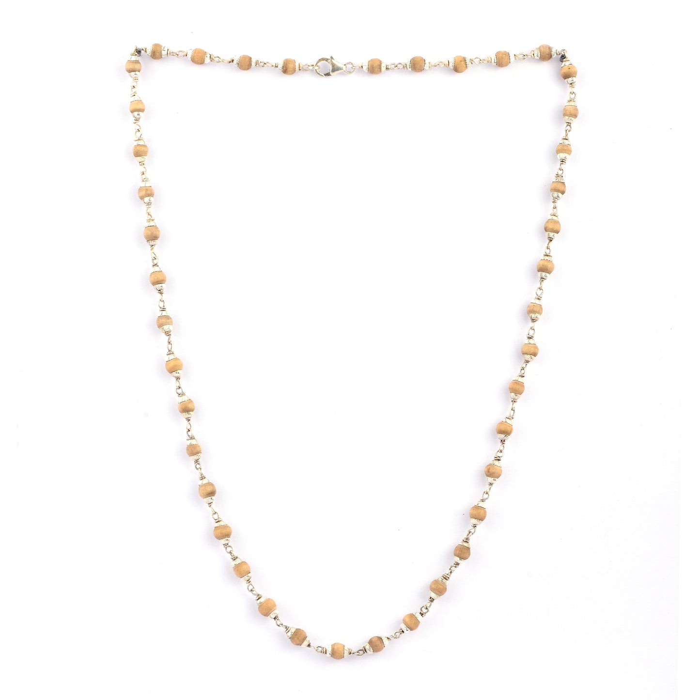 Silver Tulsi mala Necklace