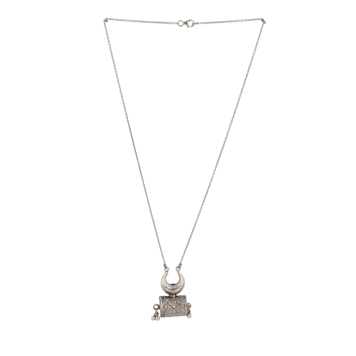 Silver Laxmi Openable Box Pendant With Chain