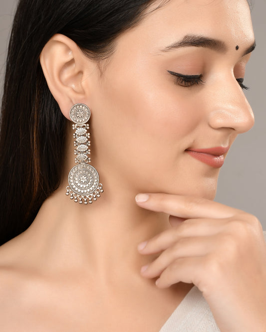 Mandala Phool Jhumka Earring