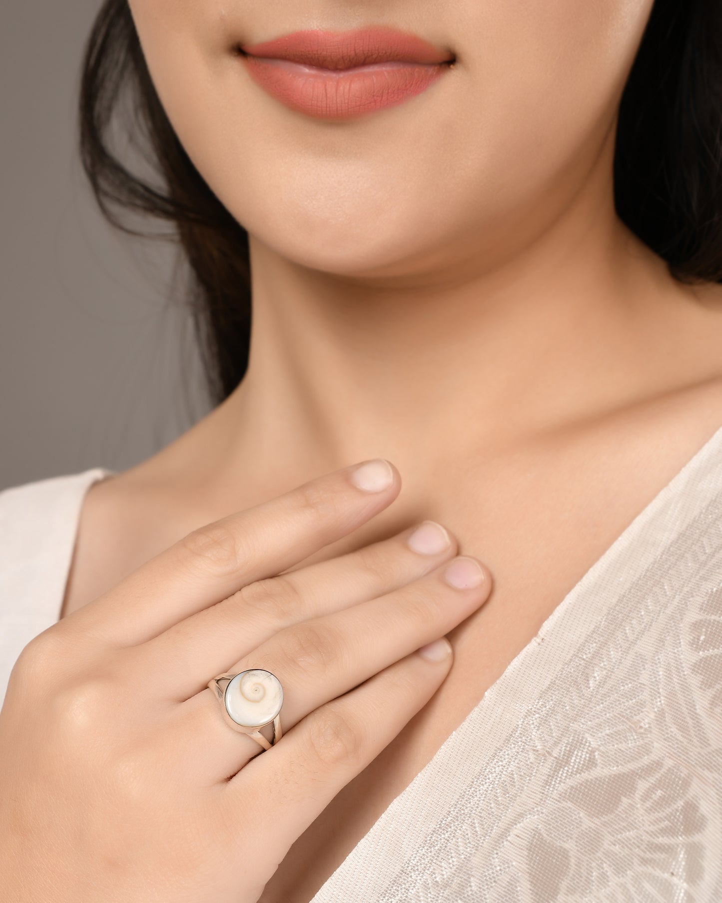 Silver Sea Shell Ring