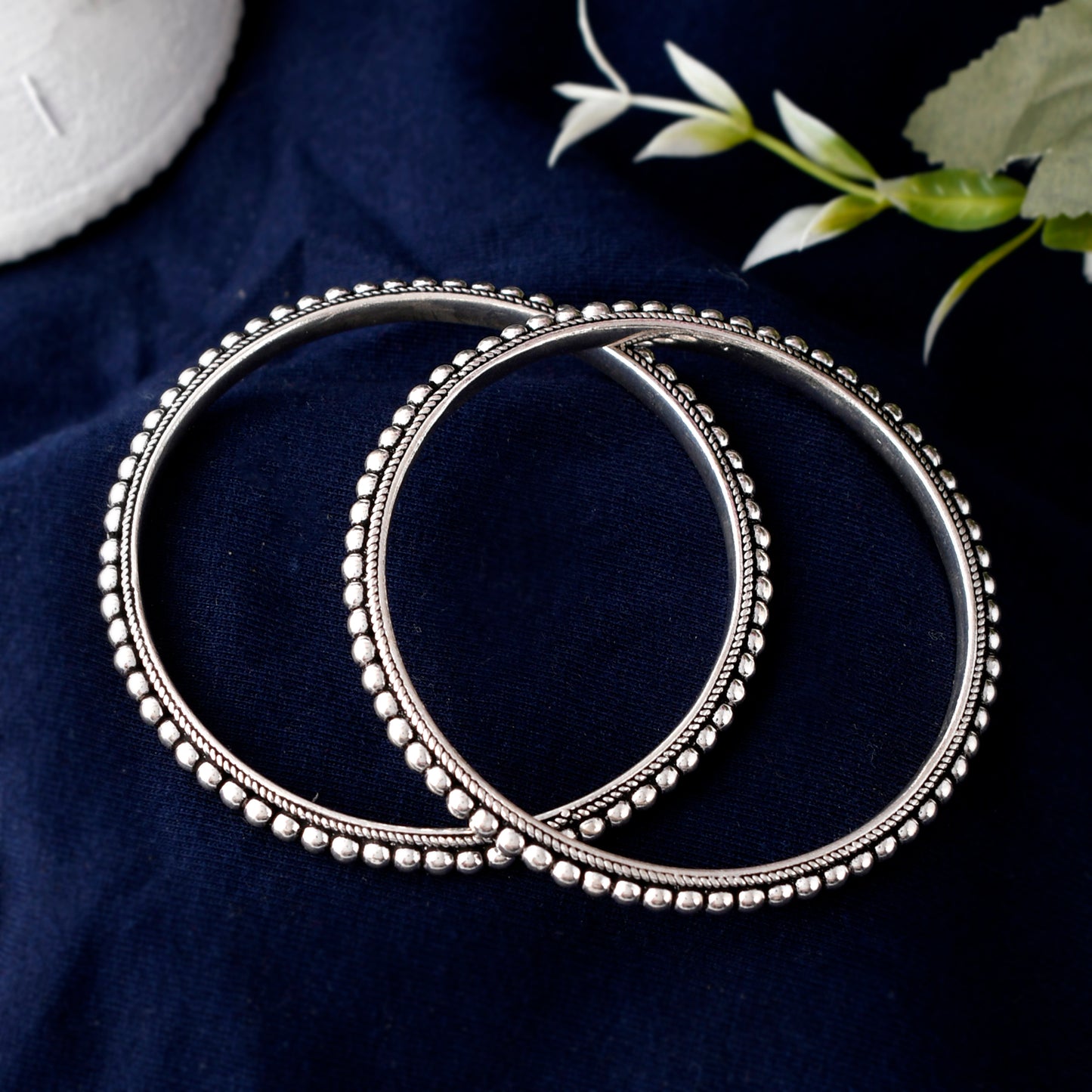 Silver Rava Bangles(Pair)