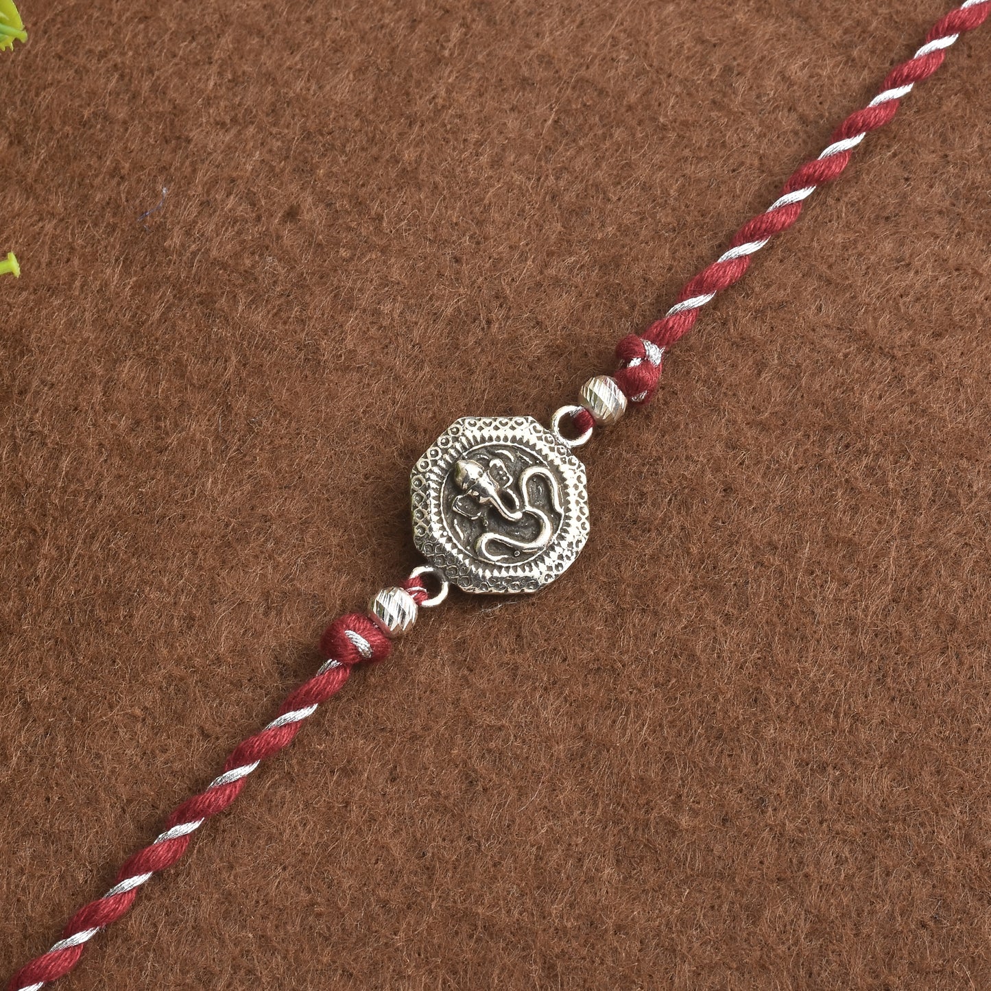 Silver Om Ganesha Rakhi
