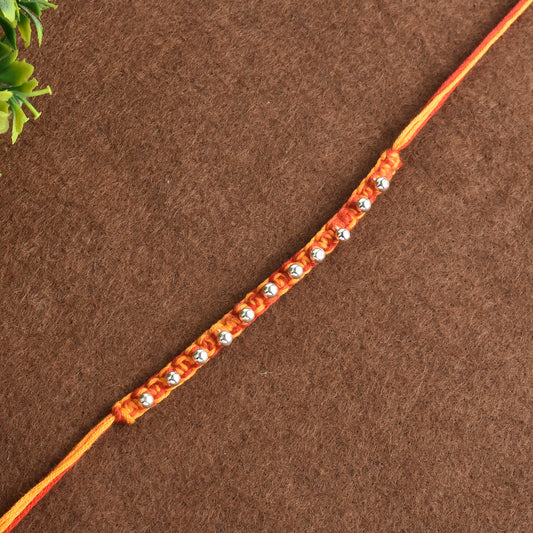 Silver Ball Beads Rakhi