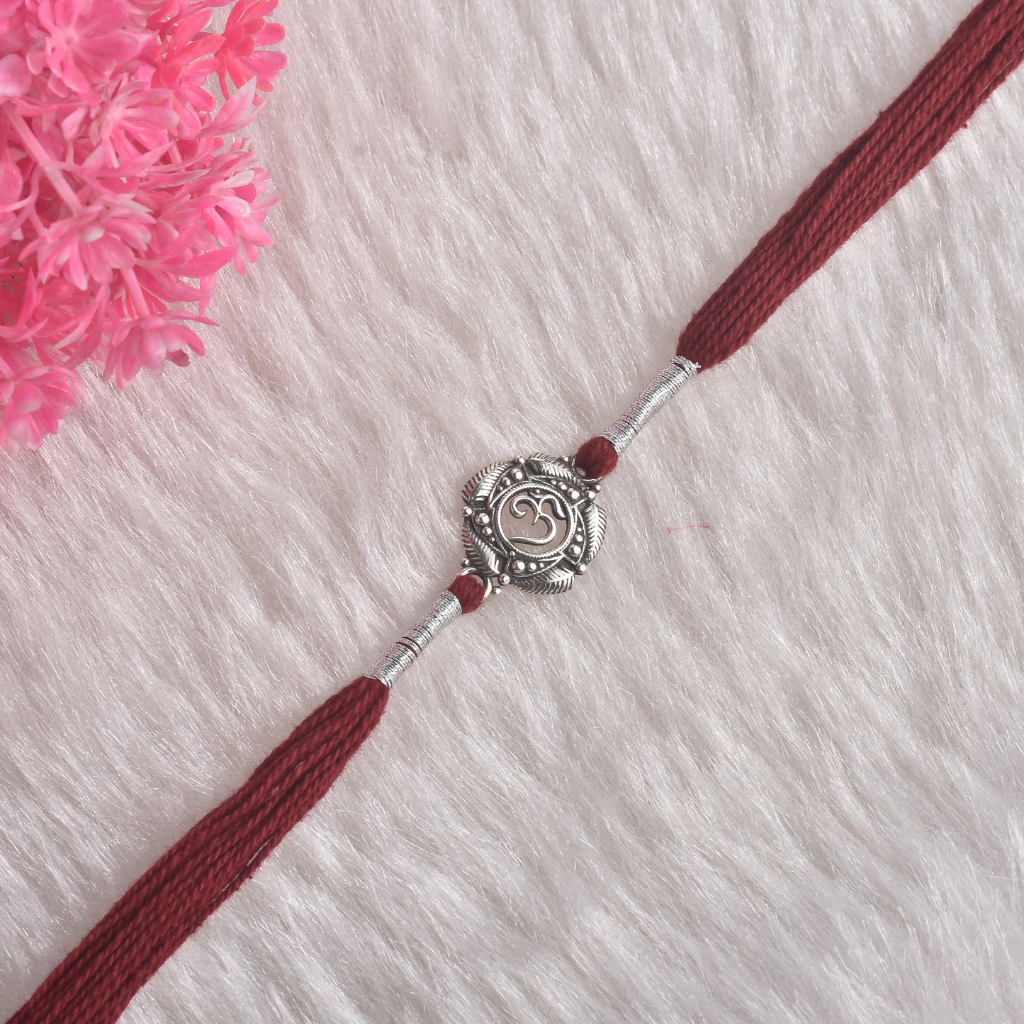 Silver Om Grace Rakhi