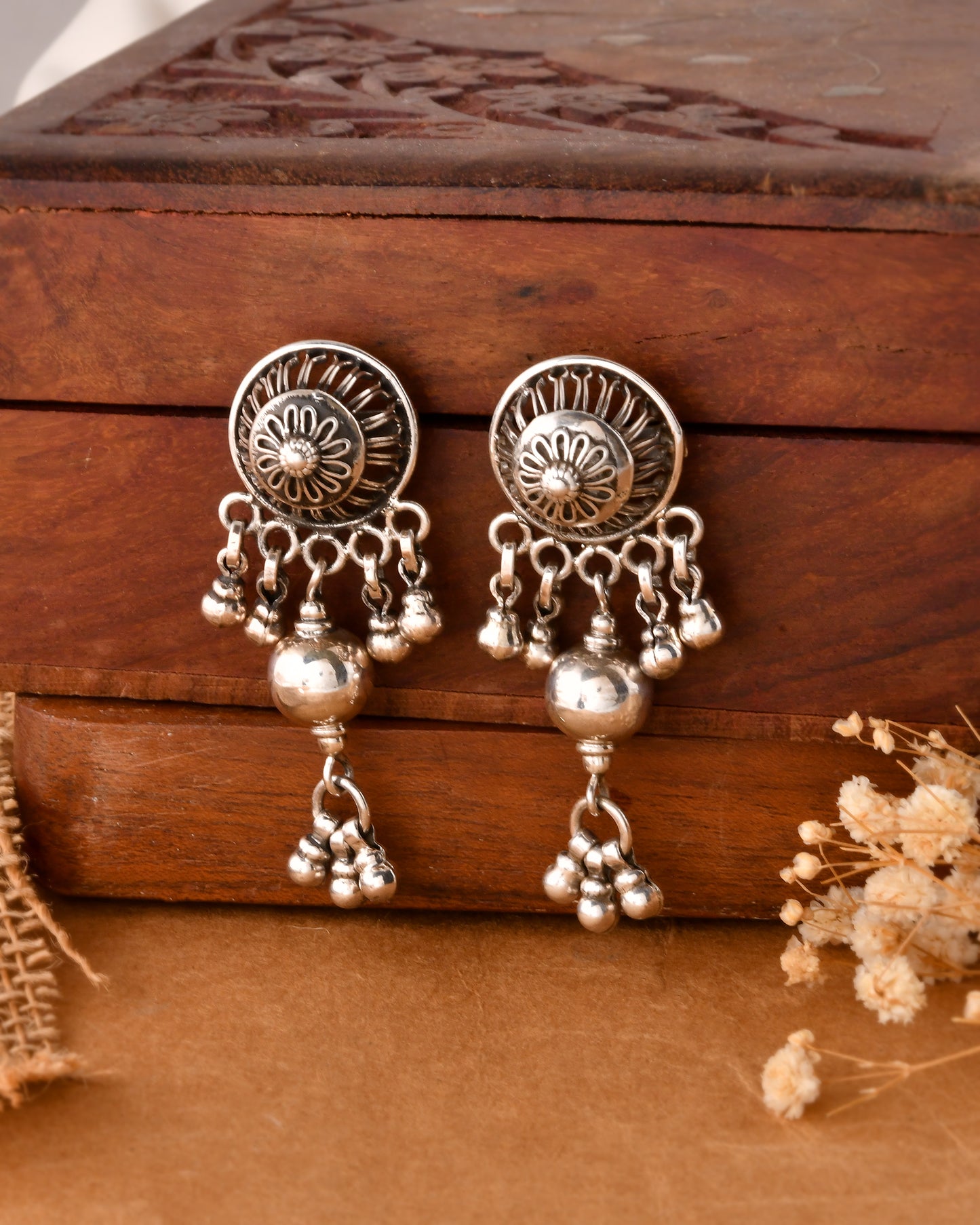 Maharani Dome Dangling Bells Jhumka Earrings