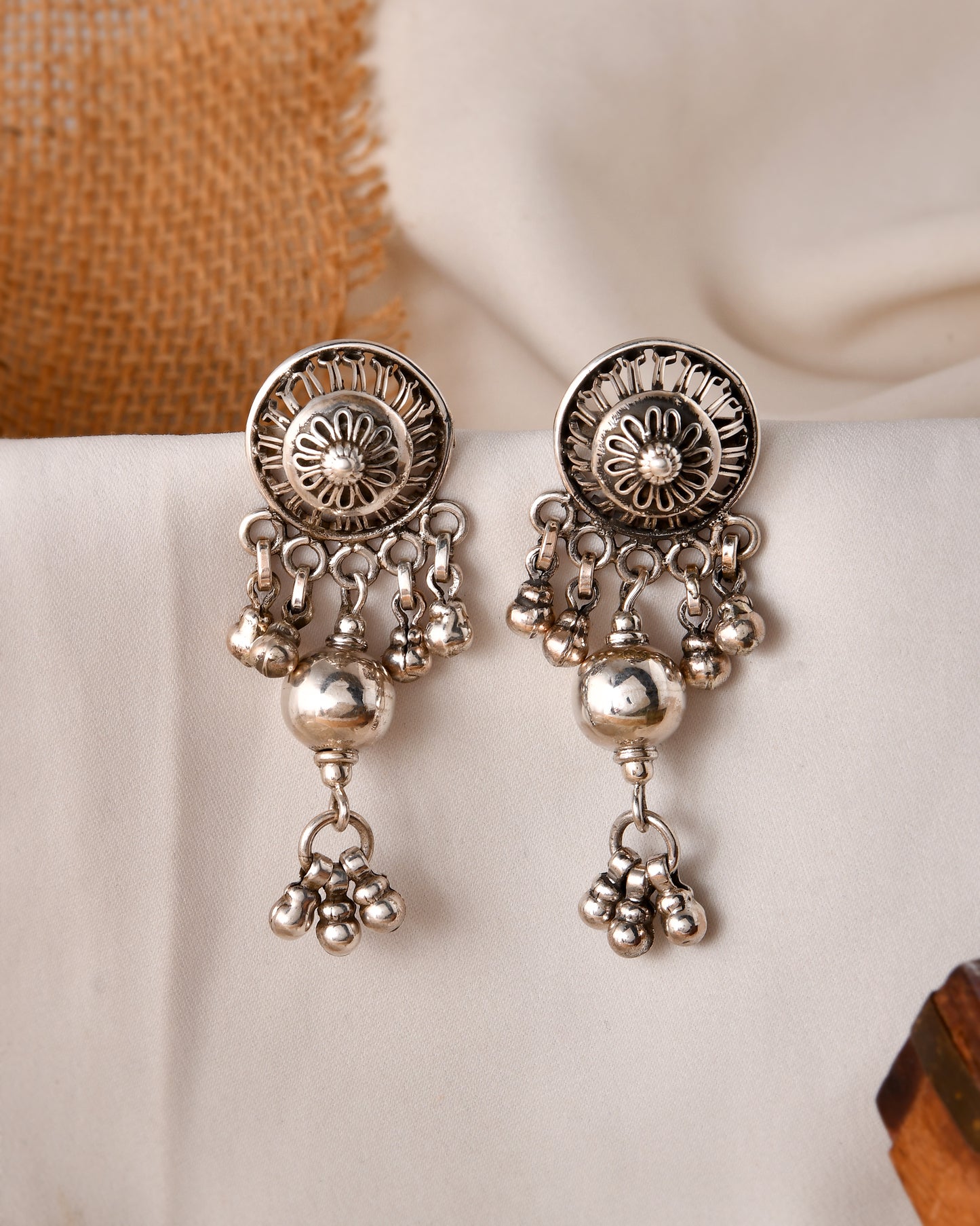 Maharani Dome Dangling Bells Jhumka Earrings