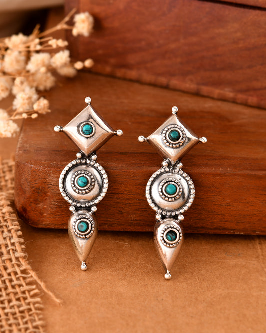 Tribal Noor Turquoise Stud Earrings