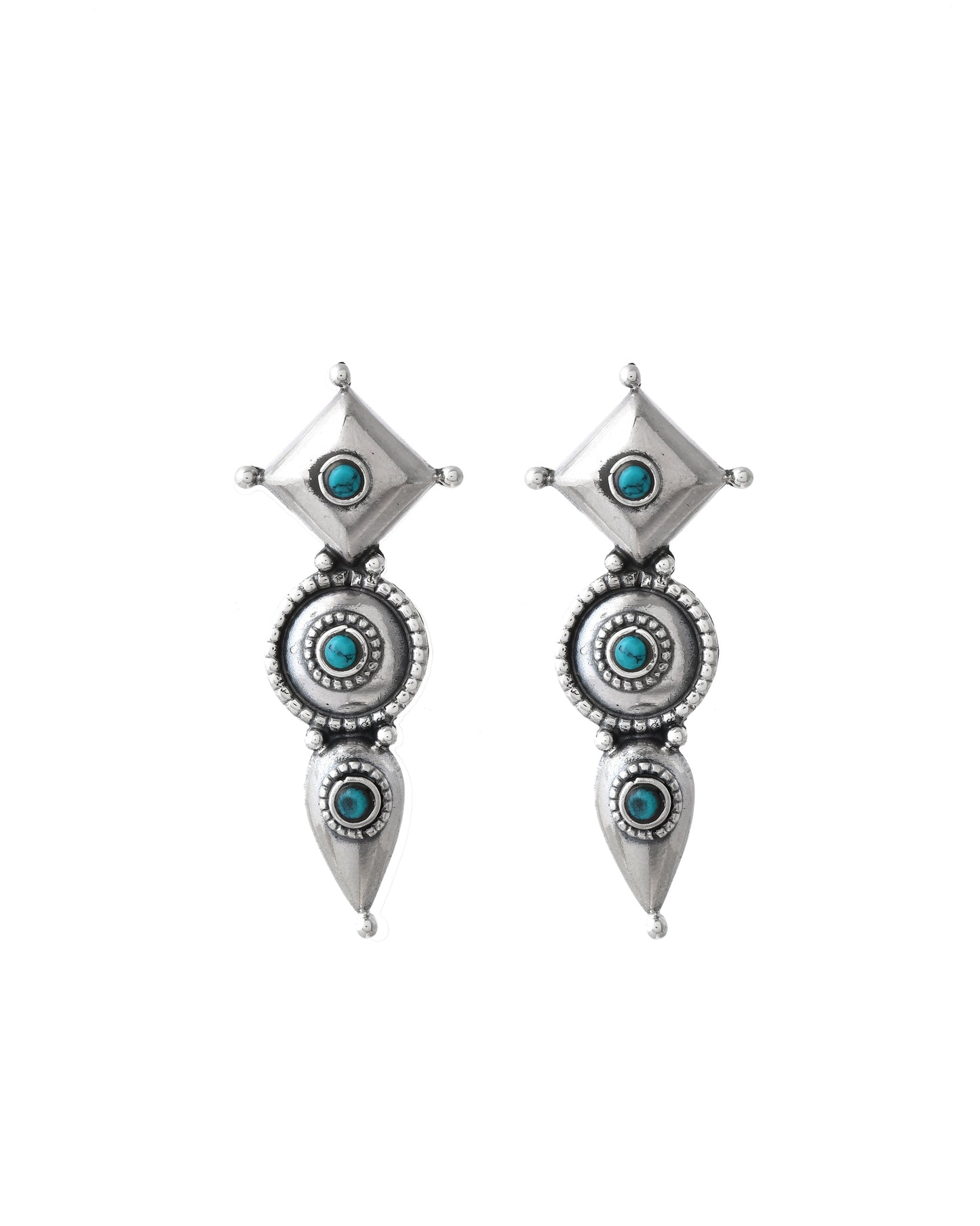 Tribal Noor Turquoise Stud Earrings
