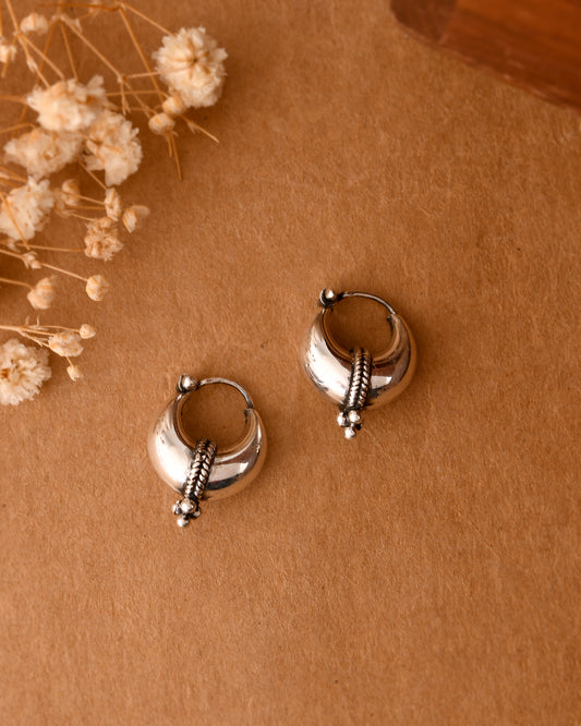 Silver Tribal Murki Earrings