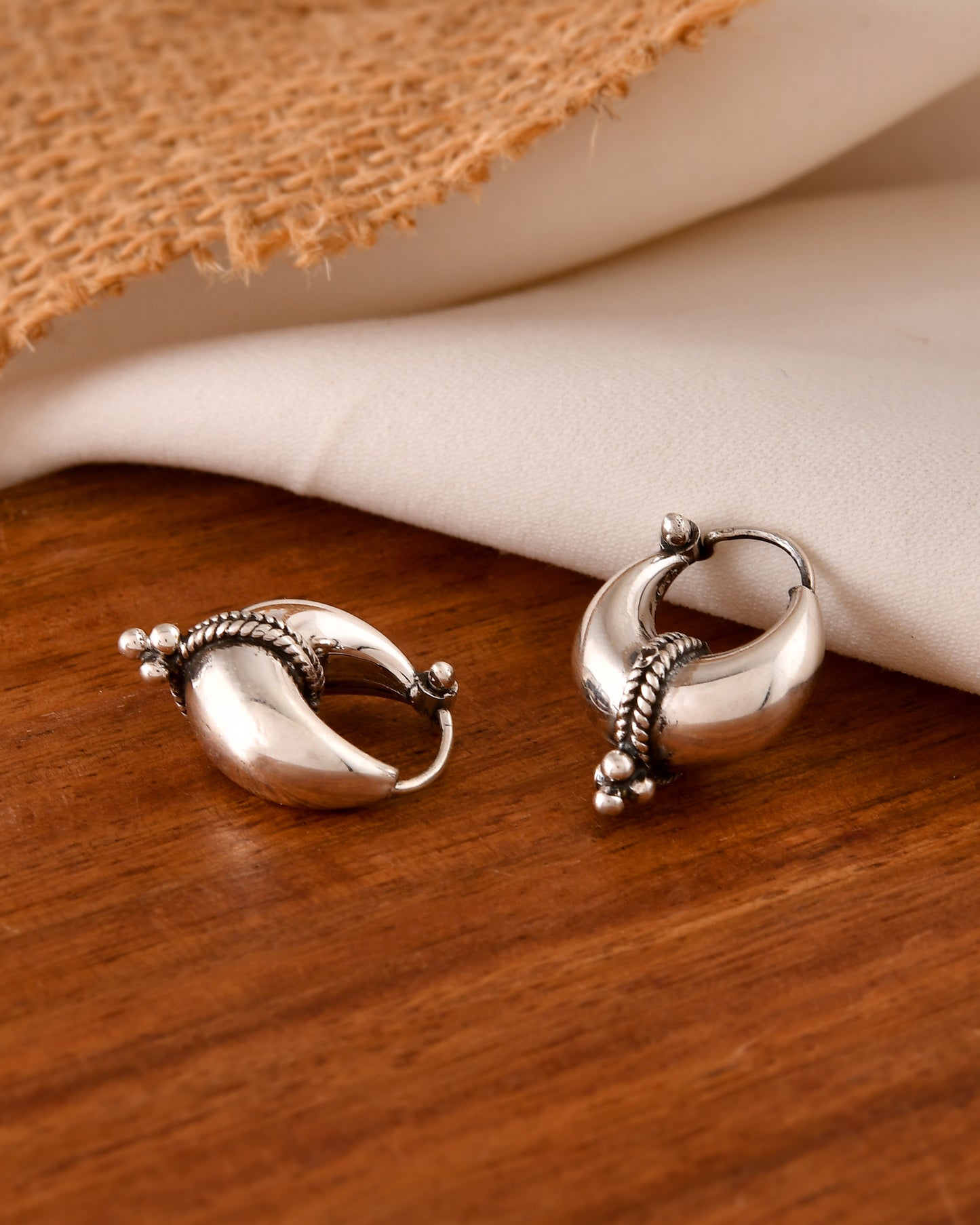 Silver Tribal Murki Earrings