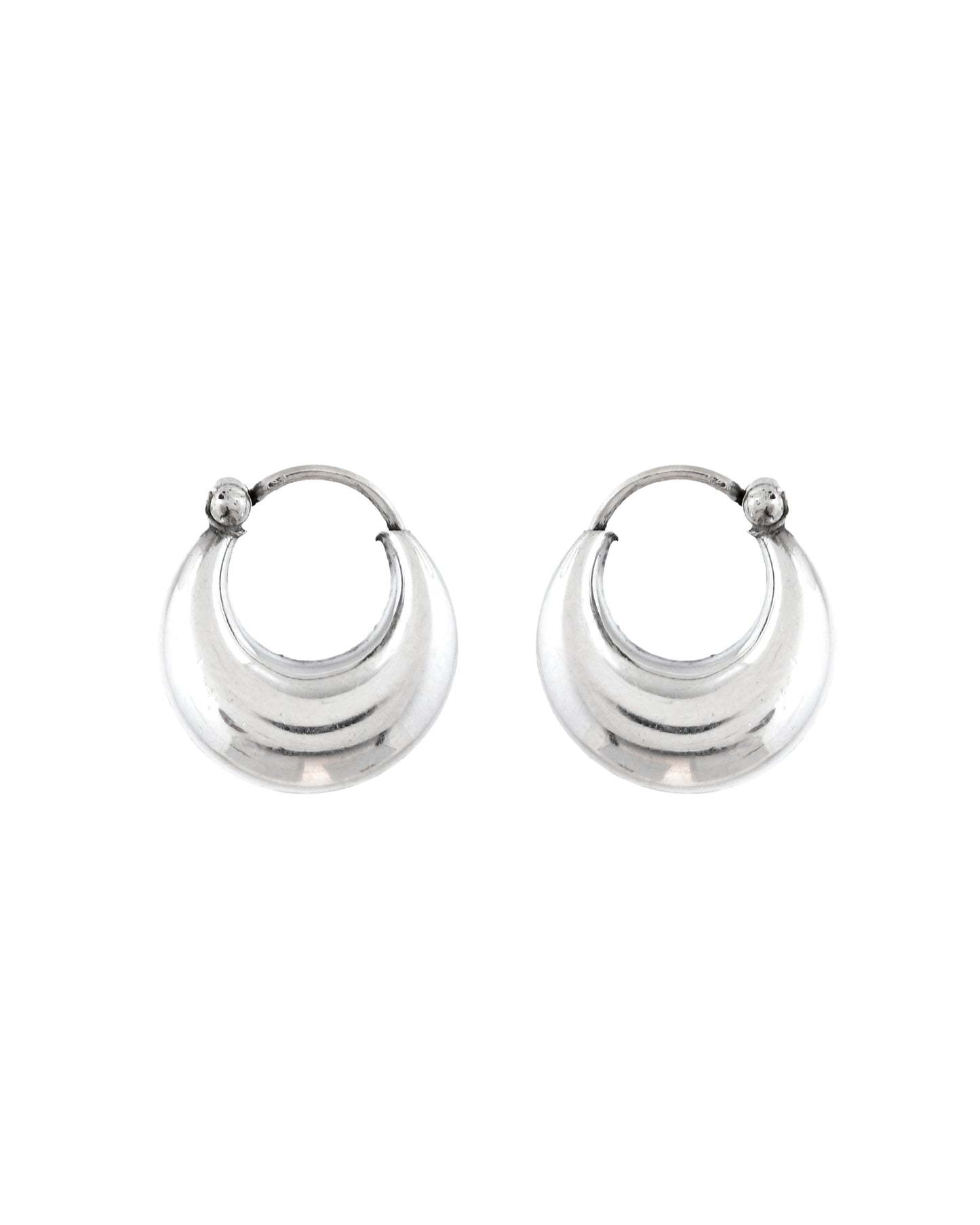 Silver Plain Murki Earrings( Pair)