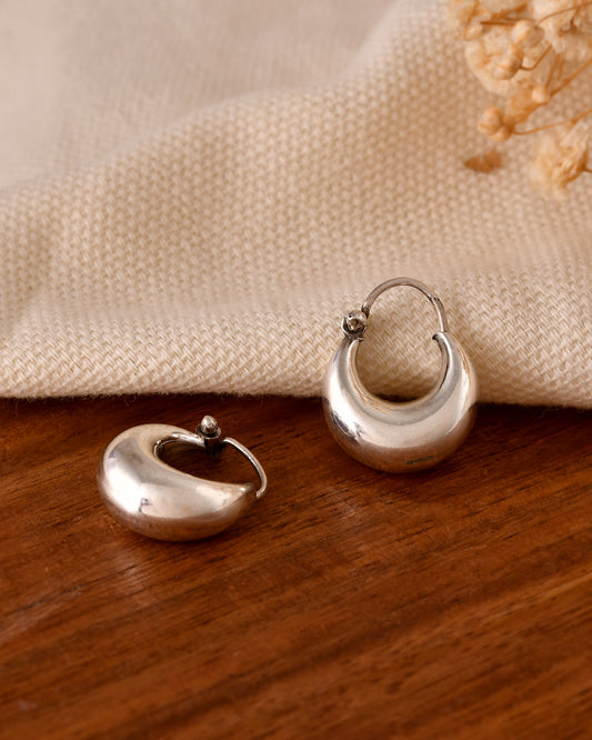 Silver Plain Murki Earrings( Pair)