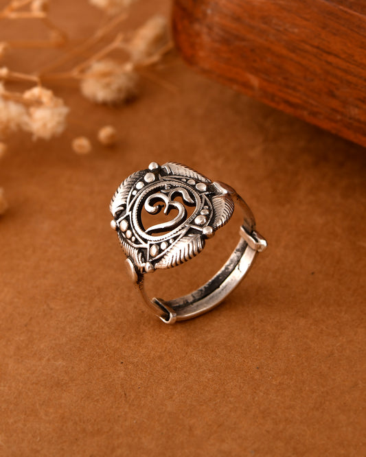 Silver Om Ring