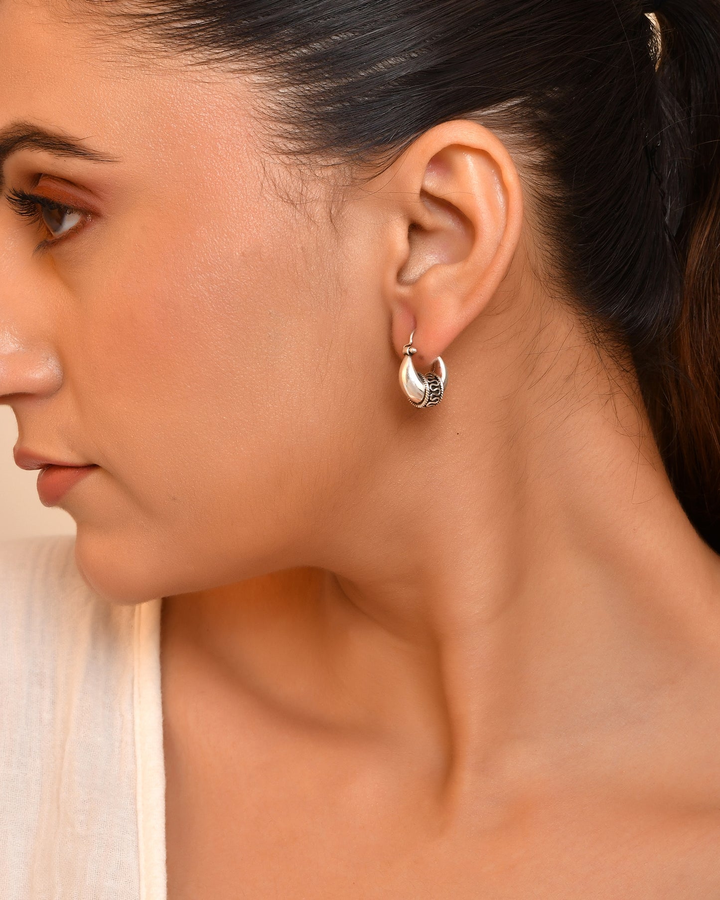 Silver Spiral Murki Earrings