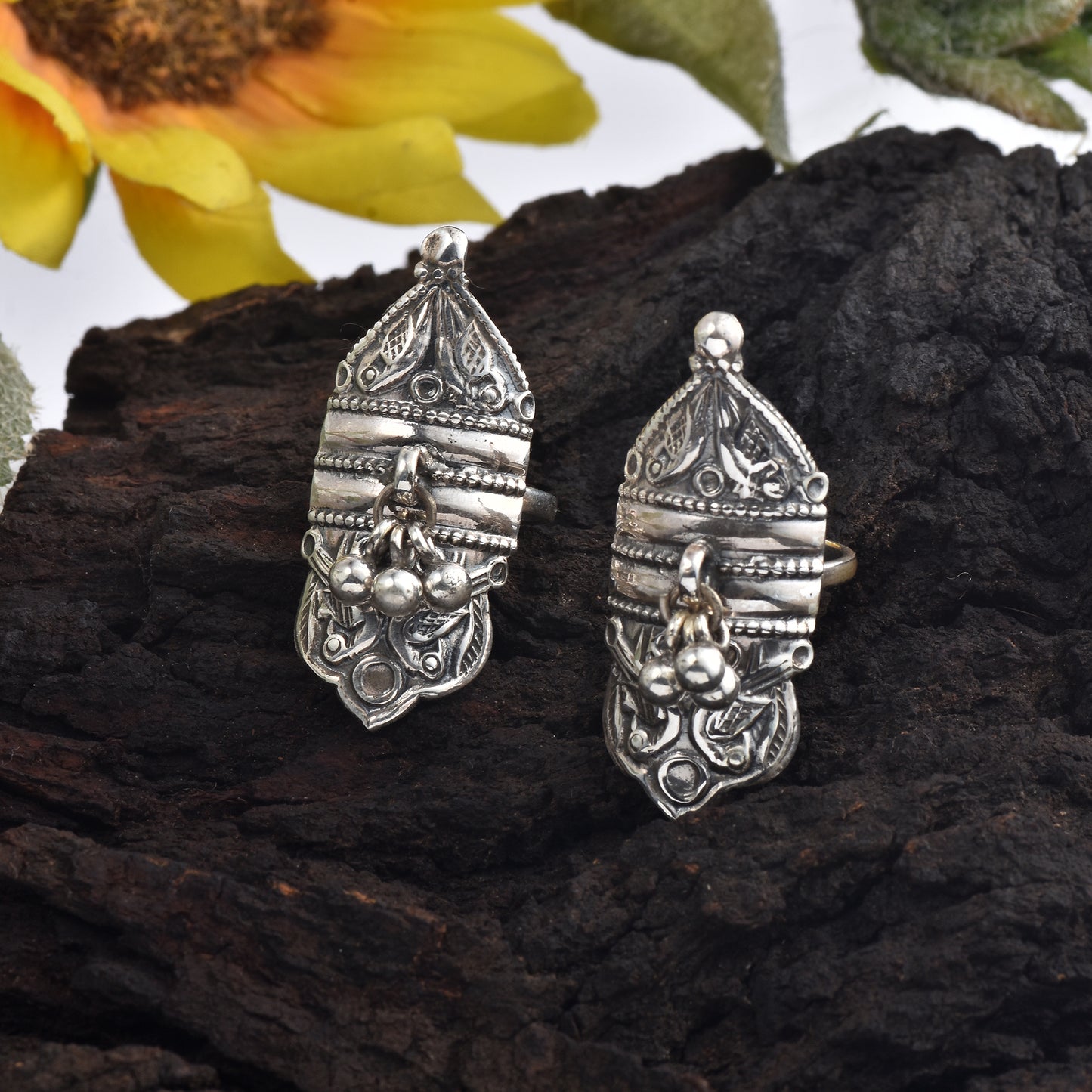 Silver Tota Maina Maharani Toerings