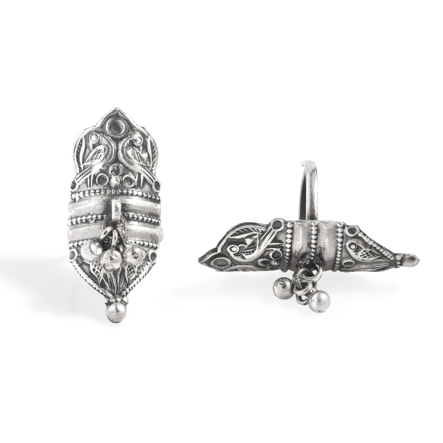 Silver Tota Maina Maharani Toerings